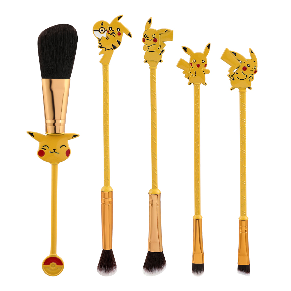 Beauty No Makeup - 5pcs/set Pokemon Pikachu Makeup Brushes Powder