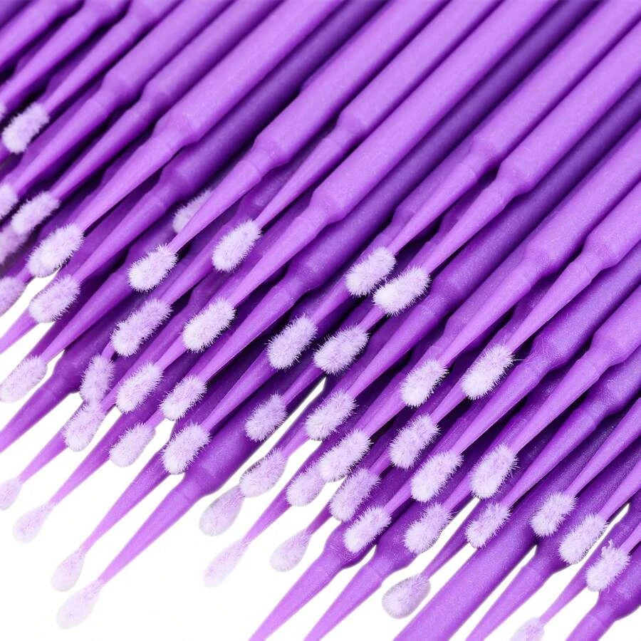 Beauty Kiss Makeup - 100pcs Micro Eyelash Applicators Brushes Disposable