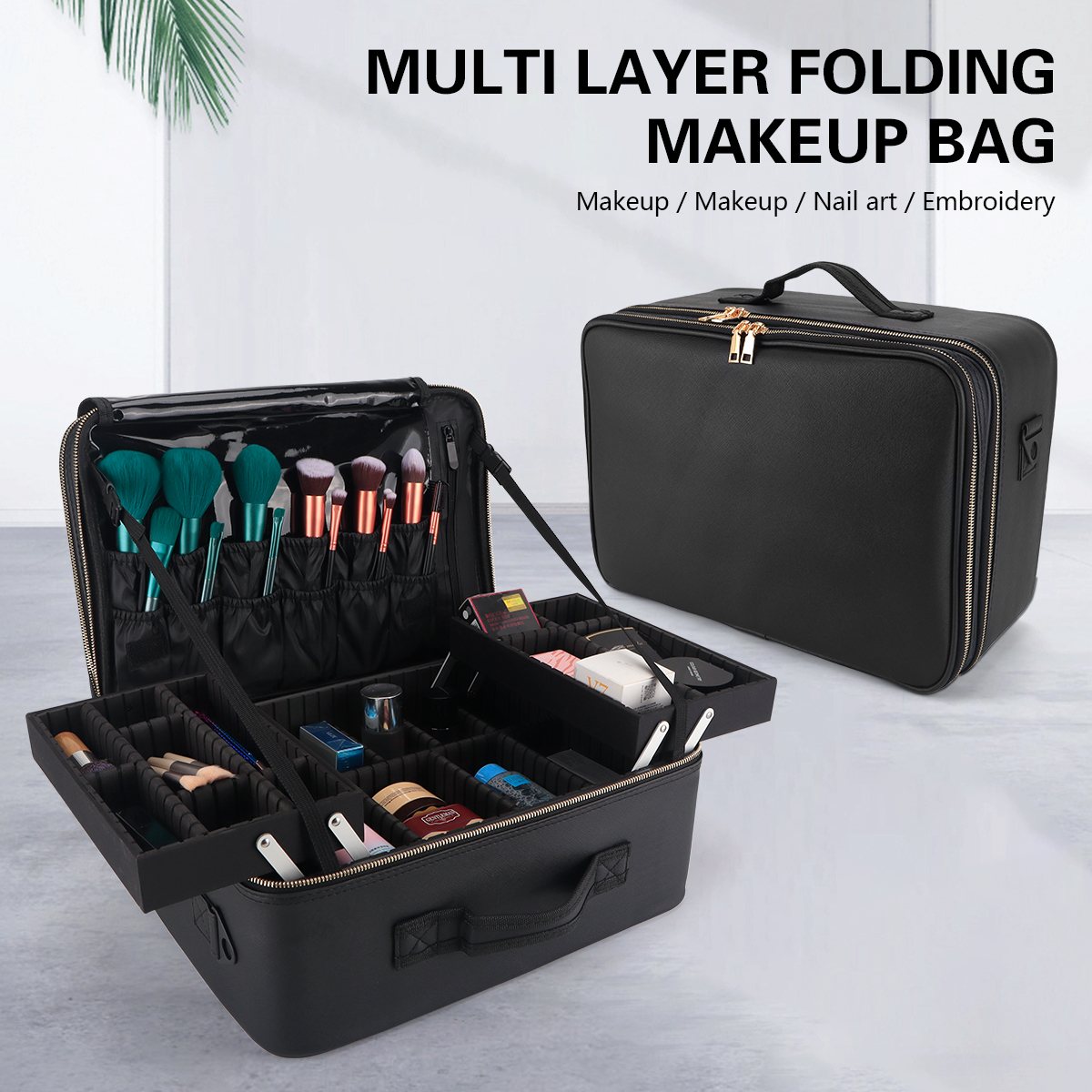 Makeup Beauty Ro - Women Travel Cosmetic Case Organizer Box