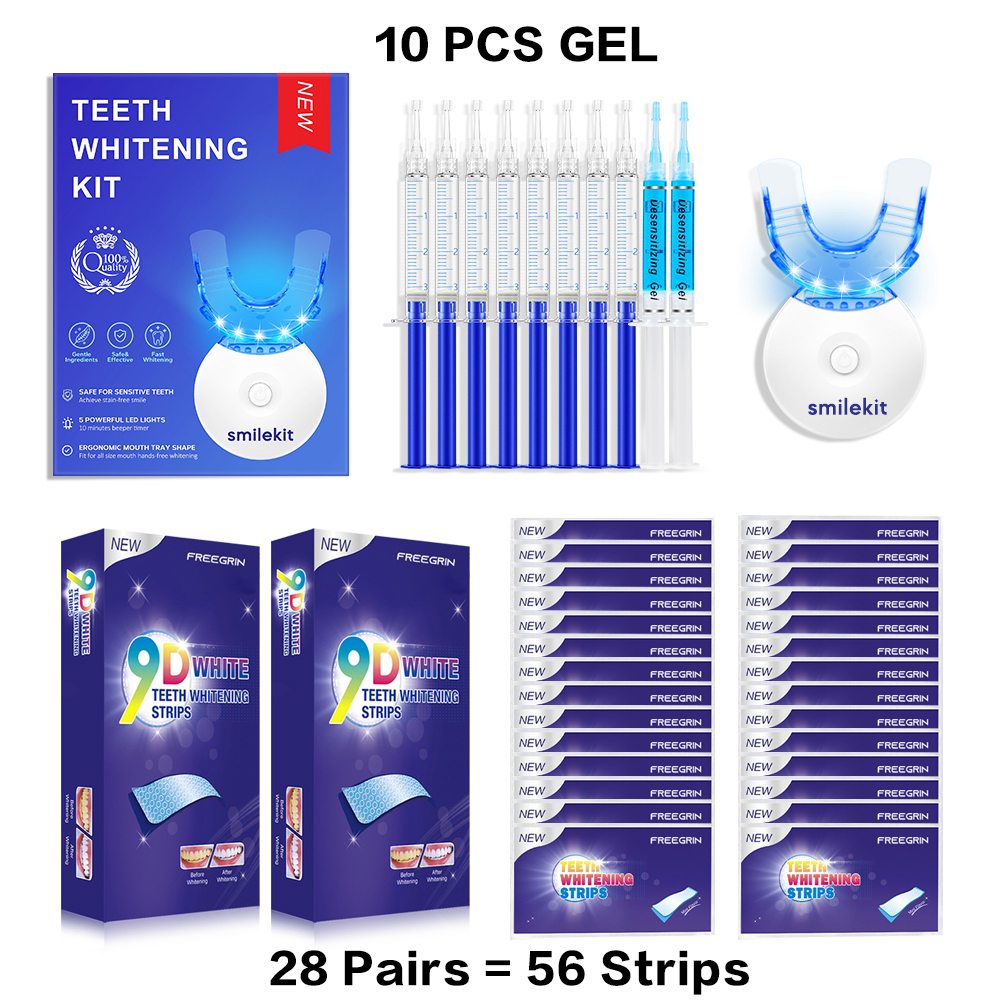 Teeth Whitening Strips - Teeth Whitening Kit - 5X LED