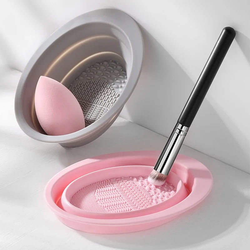 Beauty Makeup Brands - Foldable Silicone Makeup Brush Cleaner Bowl