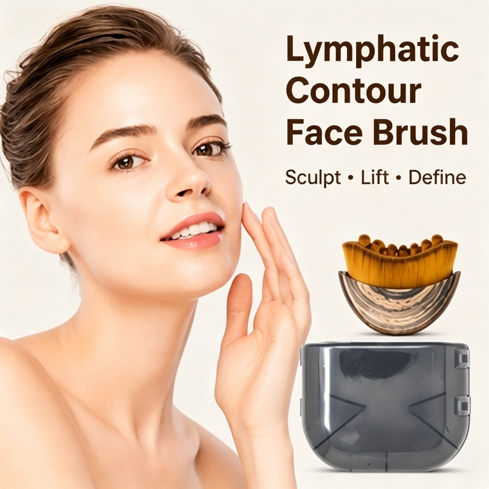Makeup Beauty Ro - Portable Lymphatic Contour Brush Facial Chin