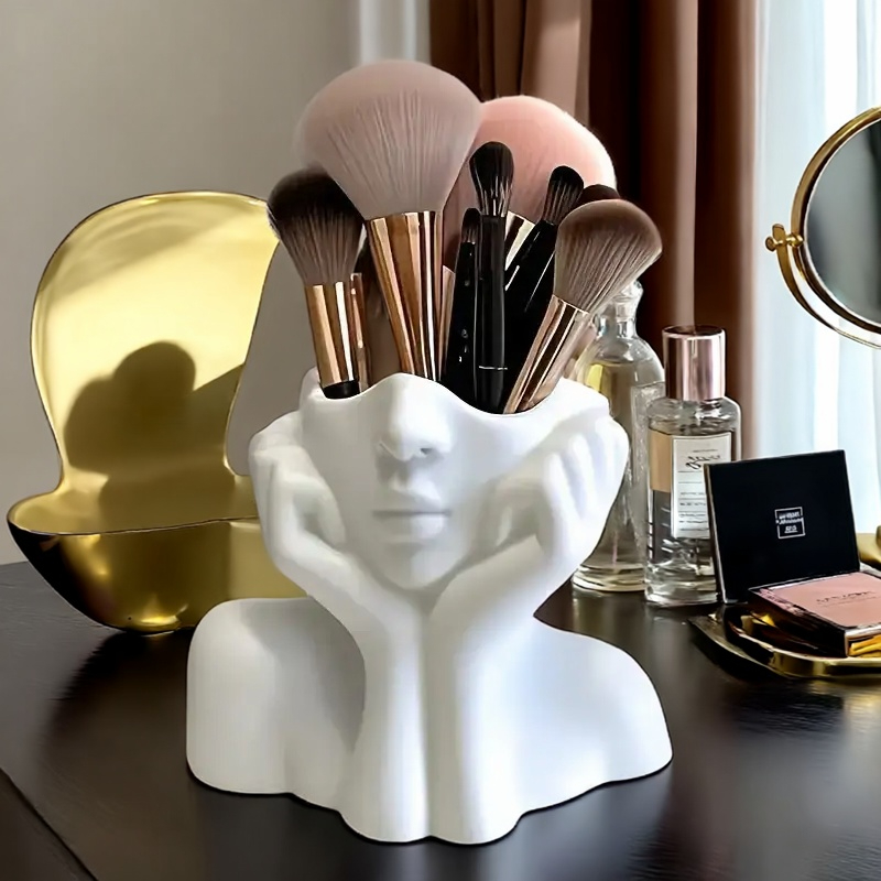 Makeup Beauty Ro - Face Shape Makeup Brush Holder -Portable