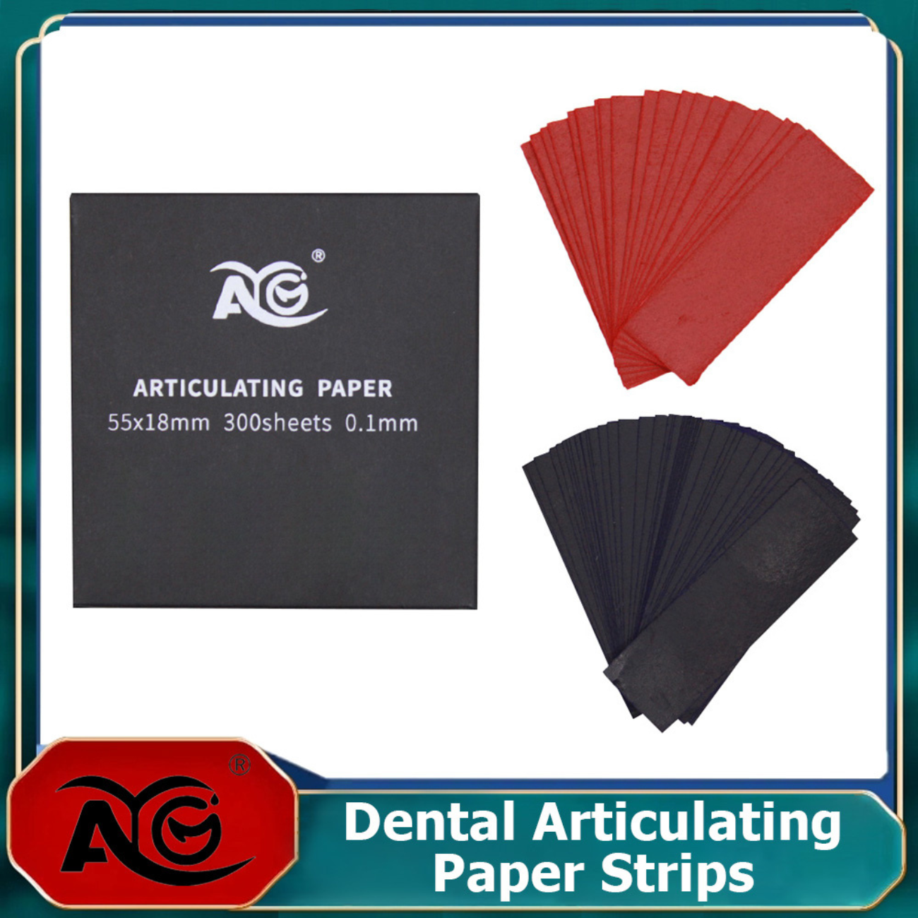 Teeth Whitening Strips - AG 300Pcs Occlusive Paper Dental Articulating