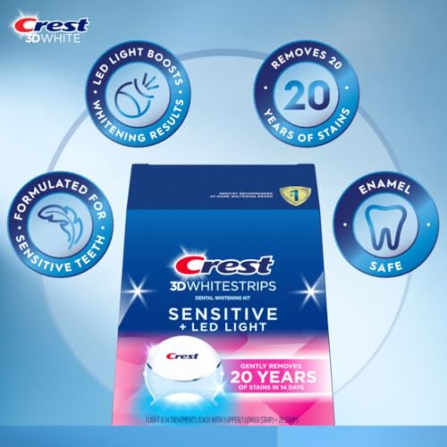 Crest 3D Whitestrips Sensitive - Teeth Whitening Strips recensie en prijs