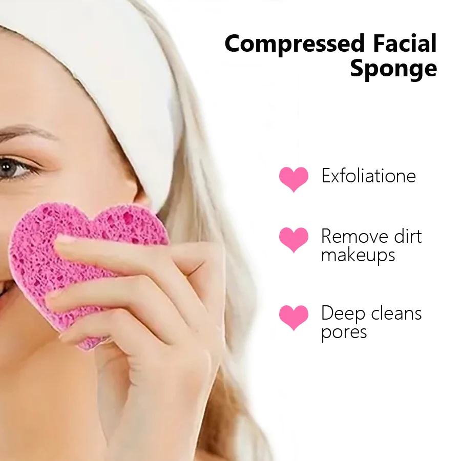 10Pcs Cellulose Face Sponge Co - Kiss Beauty Makeup Remover recensie en prijs
