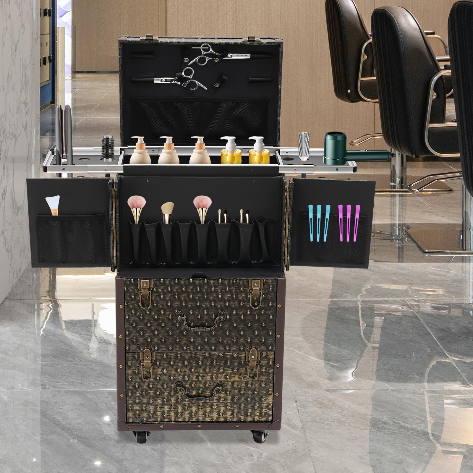 Rolling Lockable Makeup Train  - Beauty Makeup Salon recensie en prijs