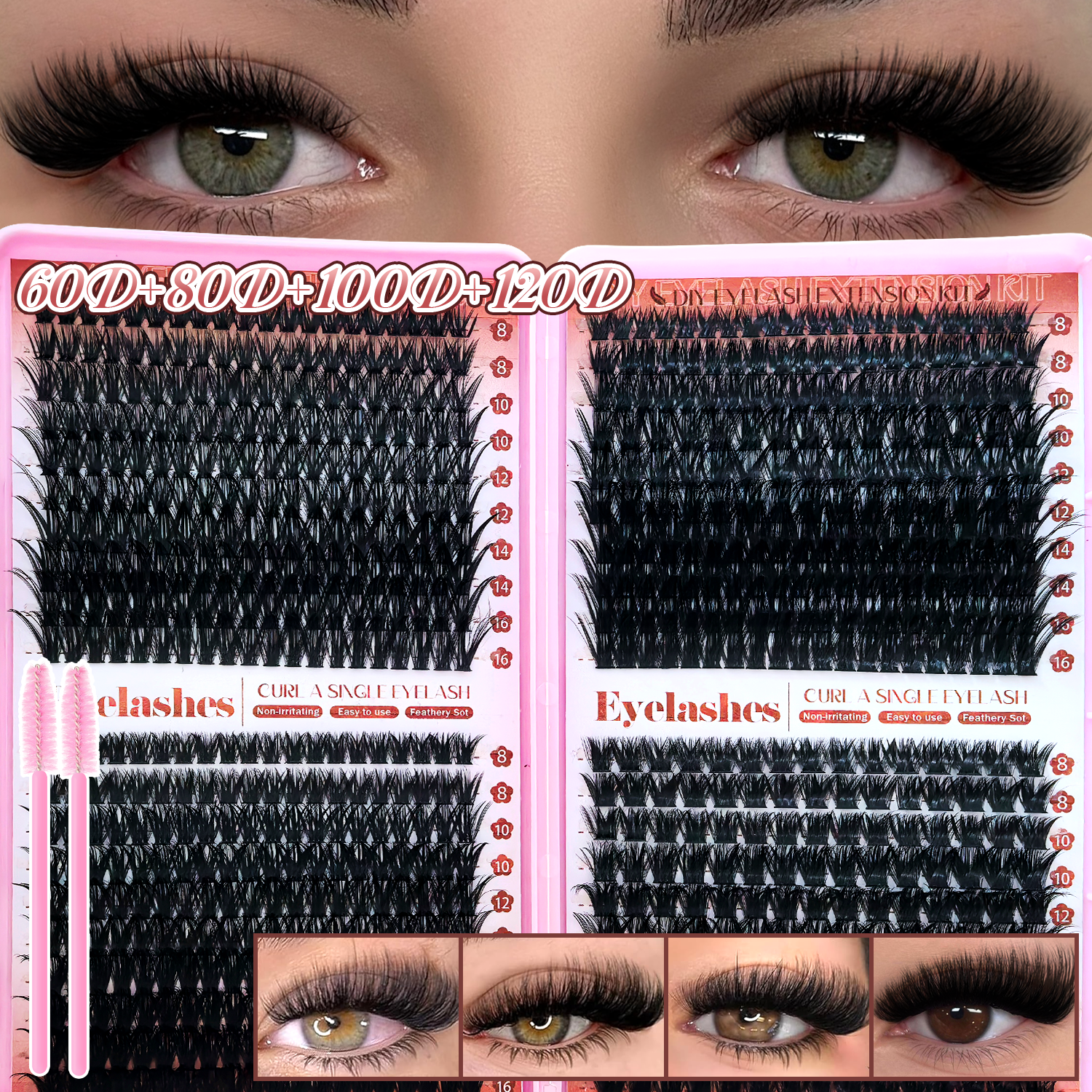 D Curl Eyelashes Clusters Begi - Beauty Book Makeup Kit recensie en prijs