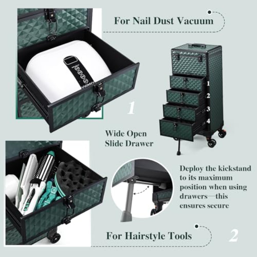 Nail Salon Cart with 4 Drawers - Beauty & Makeup Katia Di Paola recensie en prijs