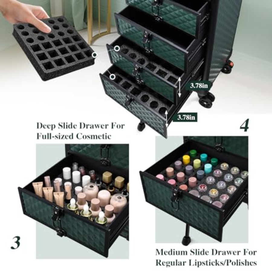 Nail Salon Cart with 4 Drawers - Beauty & Makeup Katia Di Paola recensie en prijs
