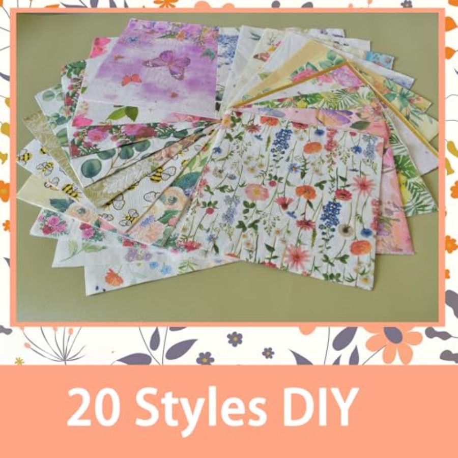 20 Pack Assorted Floral Napkin - Beauty & Makeup Katia Di Paola recensie en prijs