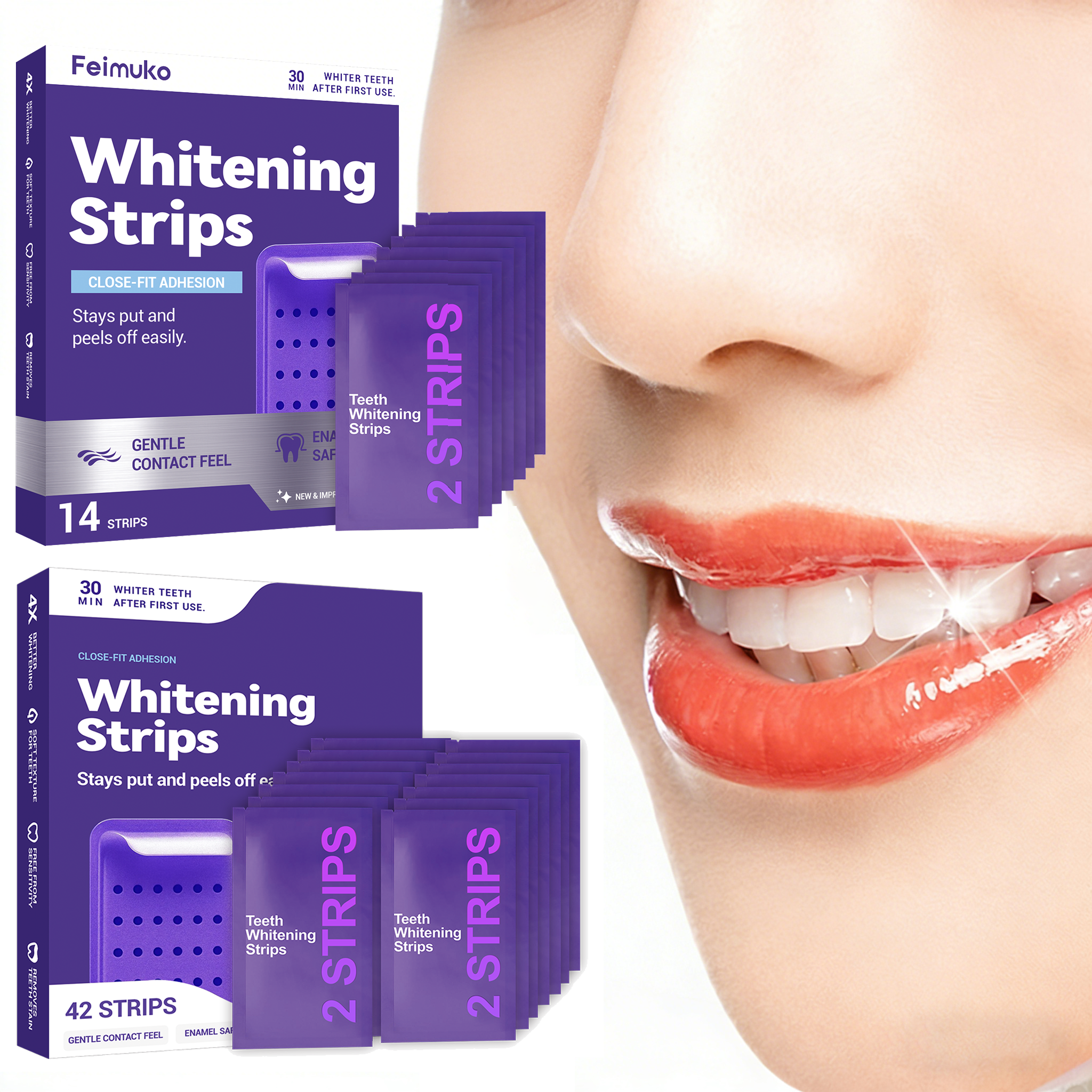 Purple Teeth Whitening Strips  - Teeth Whitening Strips recensie en prijs