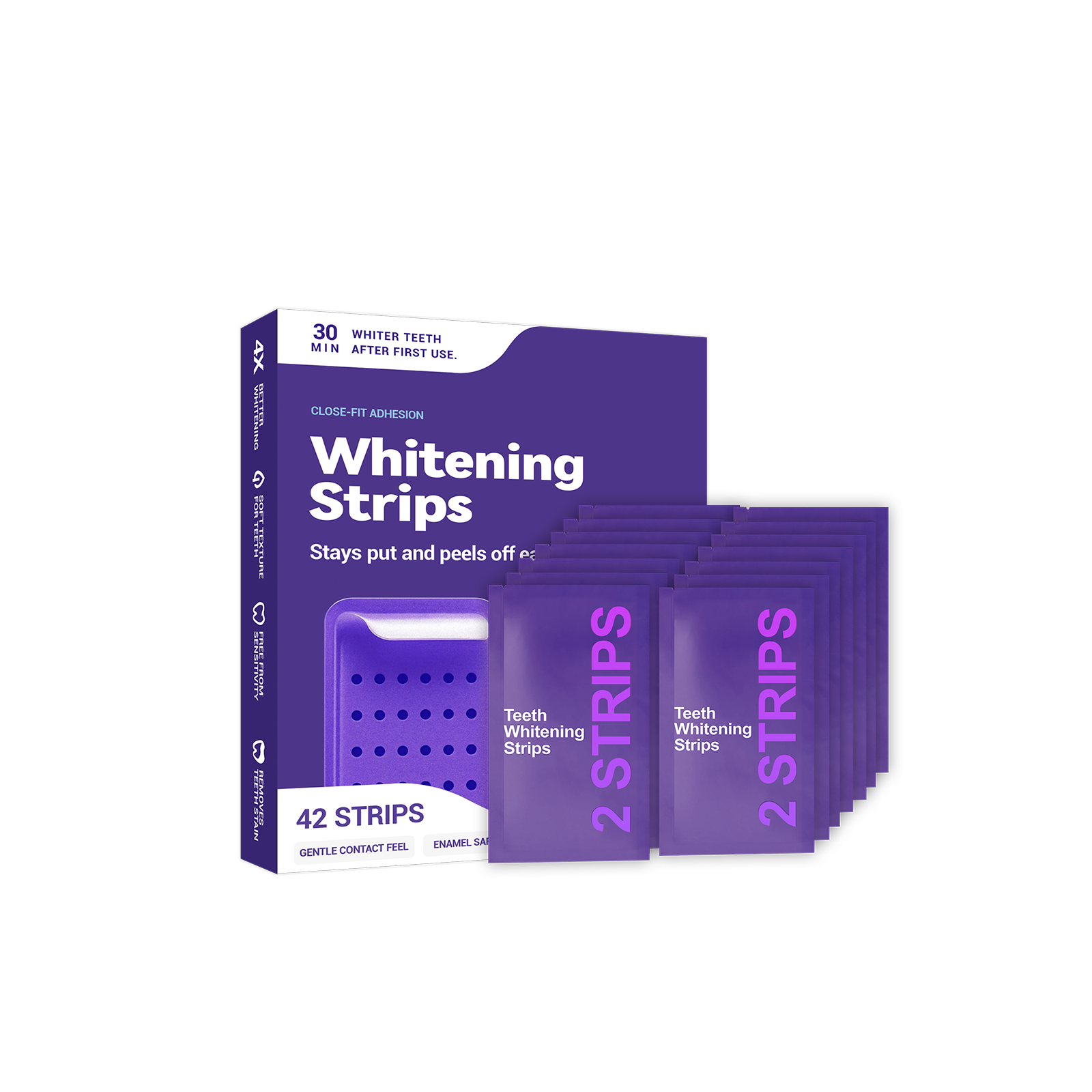 Purple Teeth Whitening Strips  - Teeth Whitening Strips recensie en prijs