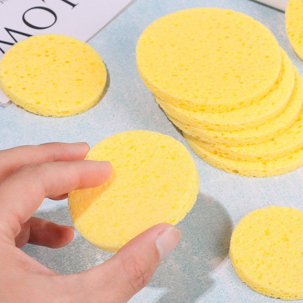 10pcs 6-9cm Yellow Face Round  - Kiss Beauty Makeup Remover recensie en prijs