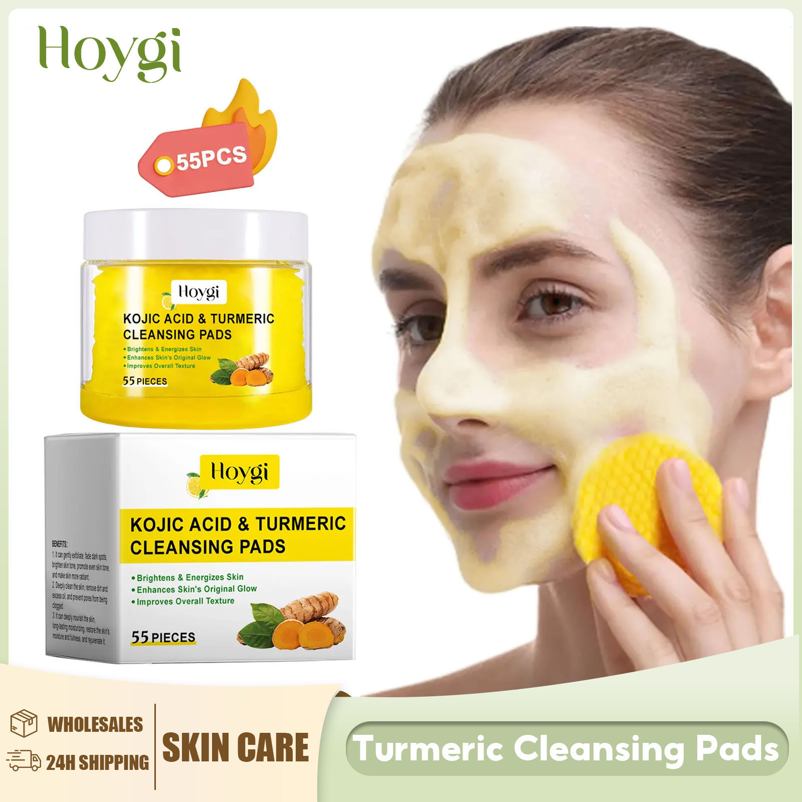 Turmeric Cleansing Pads Facial - Kiss Beauty Makeup Remover recensie en prijs